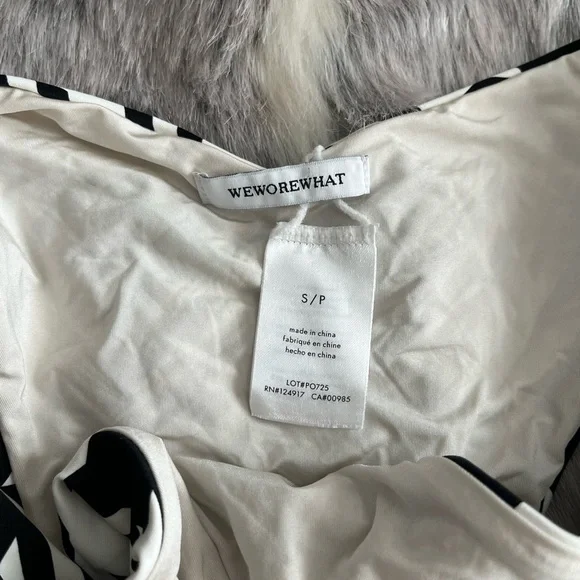 WeWoreWhat Delilah black white bikini Bottom sz small S - Picture 4 of 5